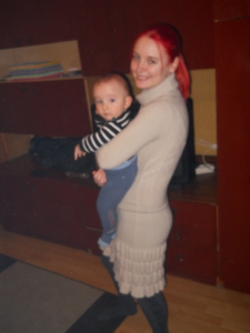 Jeszcze mama miała bardzo czerwone włosy :)
